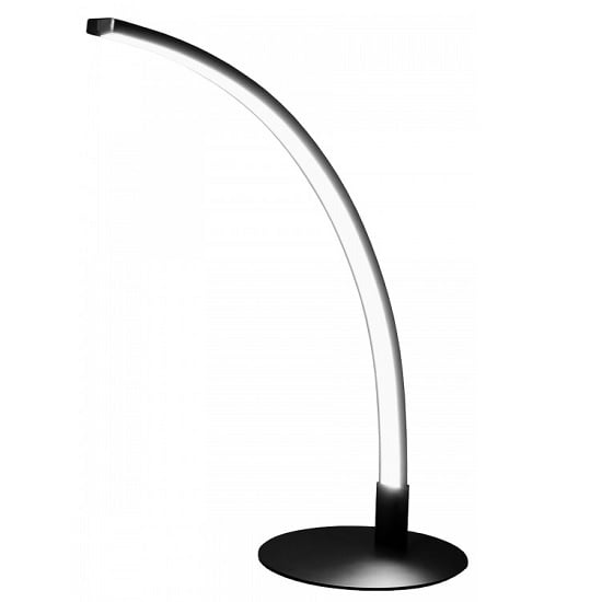 Celia LED Curved Table Lamp In Matt Black