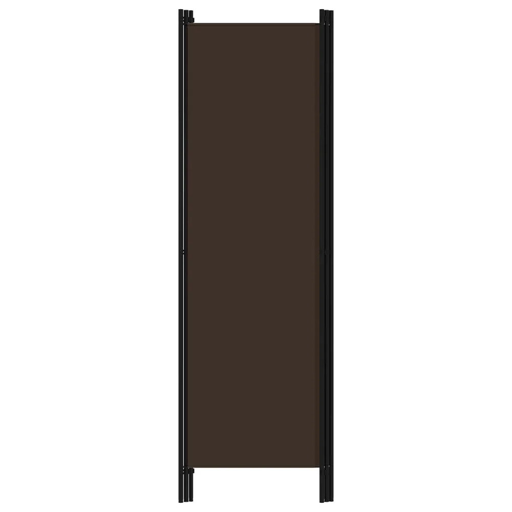 Celina Fabric 3 Panels 150cm x 180cm Room Divider In Brown