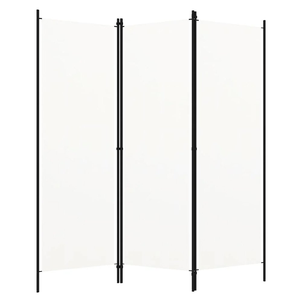 Celina Fabric 3 Panels 150cm x 180cm Room Divider In White