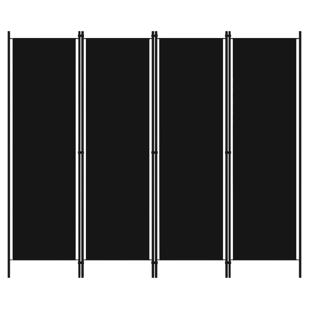 Read more about Celina fabric 4 panels 200cm x 180cm room divider in black