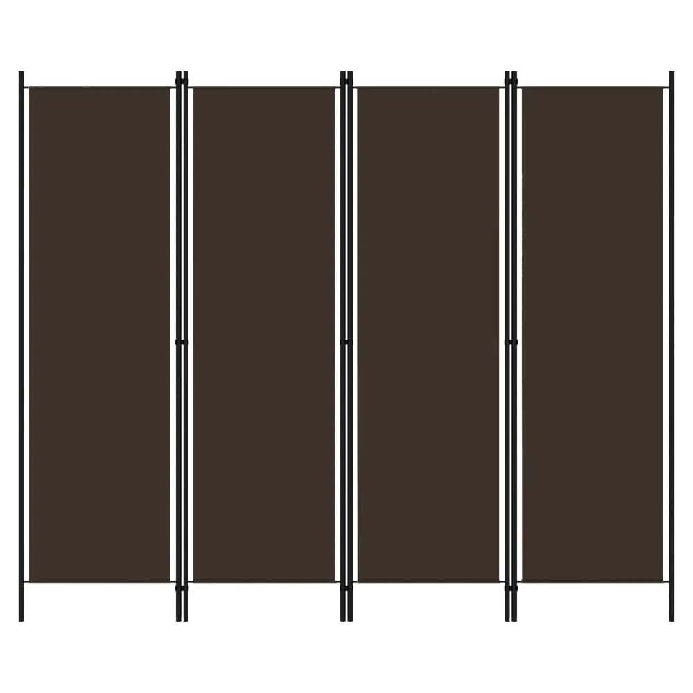 Read more about Celina fabric 4 panels 200cm x 180cm room divider in brown
