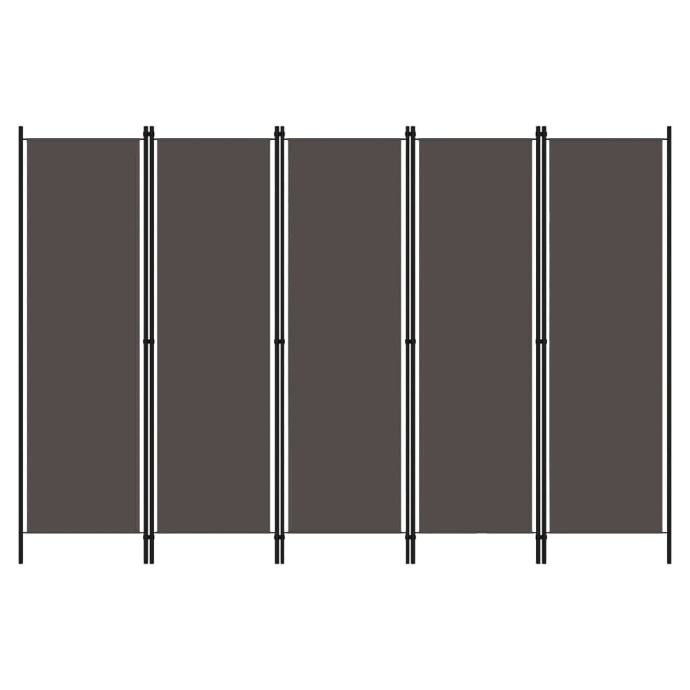 Read more about Celina fabric 5 panels 250cm x 180cm room divider in anthracite