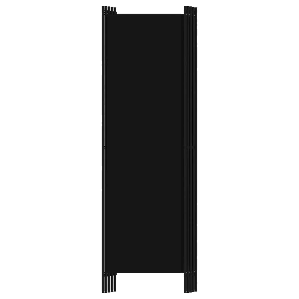 Celina Fabric 5 Panels 250cm x 180cm Room Divider In Black