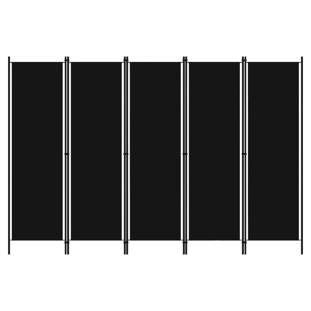 Read more about Celina fabric 5 panels 250cm x 180cm room divider in black
