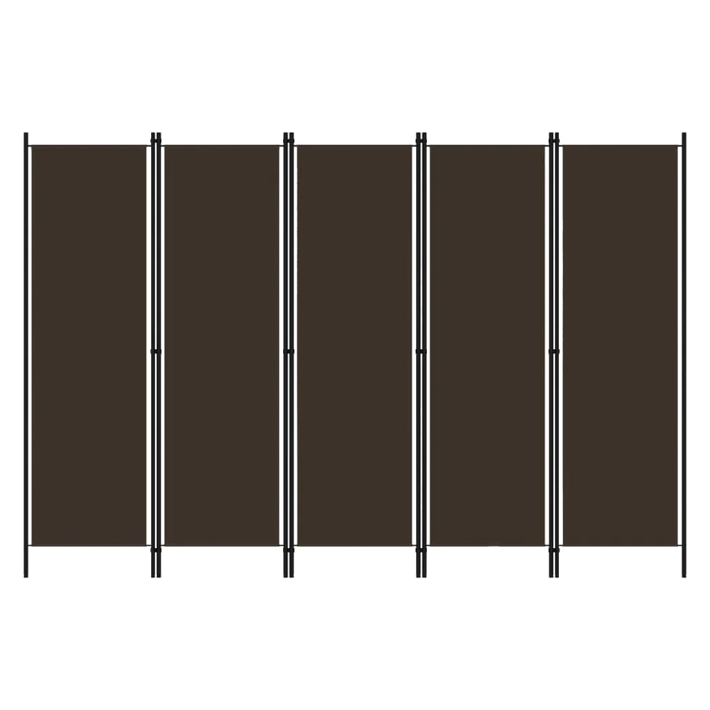 Read more about Celina fabric 5 panels 250cm x 180cm room divider in brown