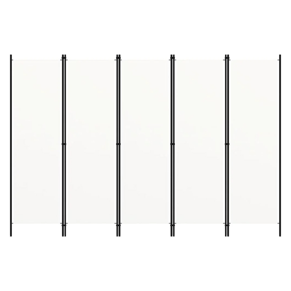 Read more about Celina fabric 5 panels 250cm x 180cm room divider in white