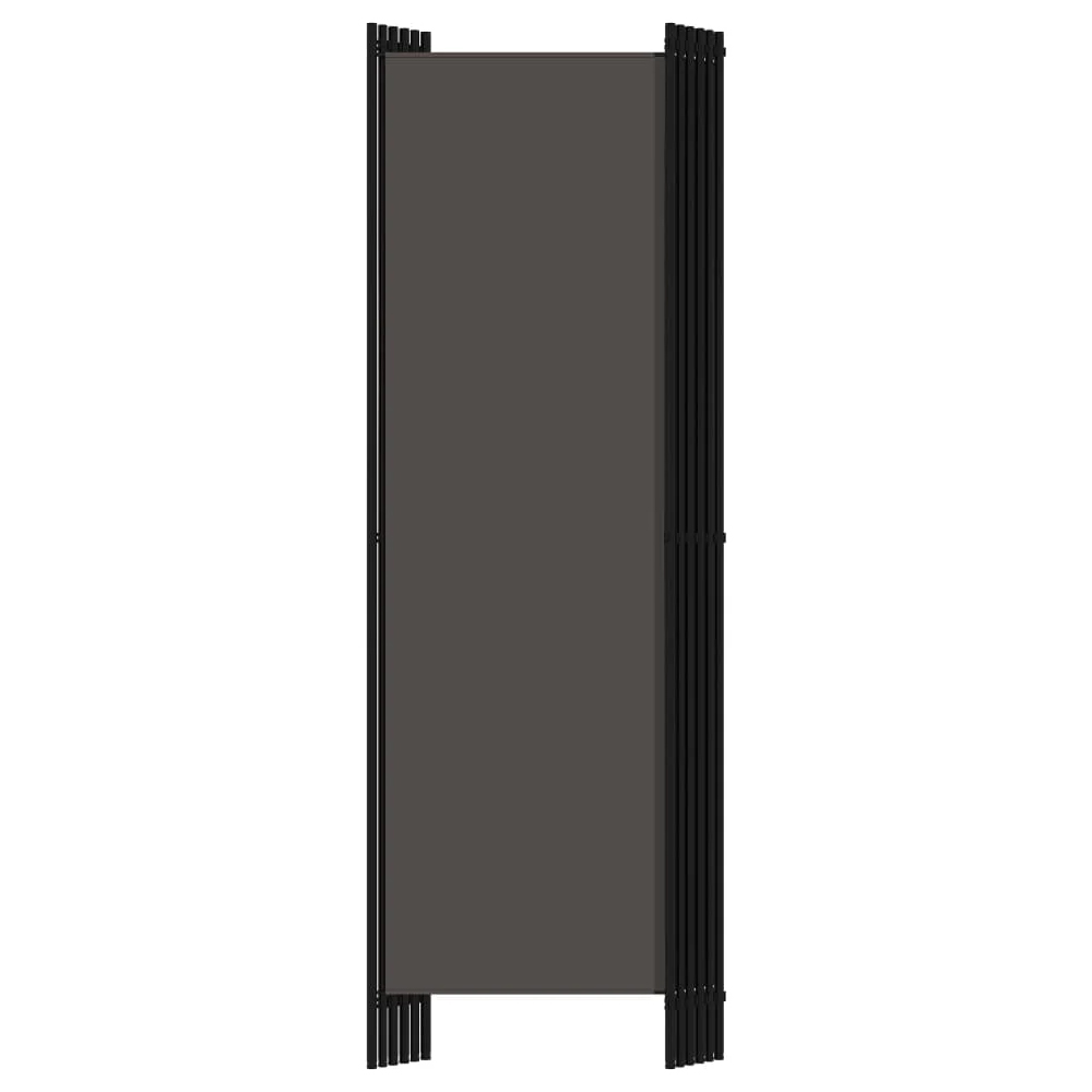 Celina Fabric 6 Panels 300cm x 180cm Room Divider In Anthracite