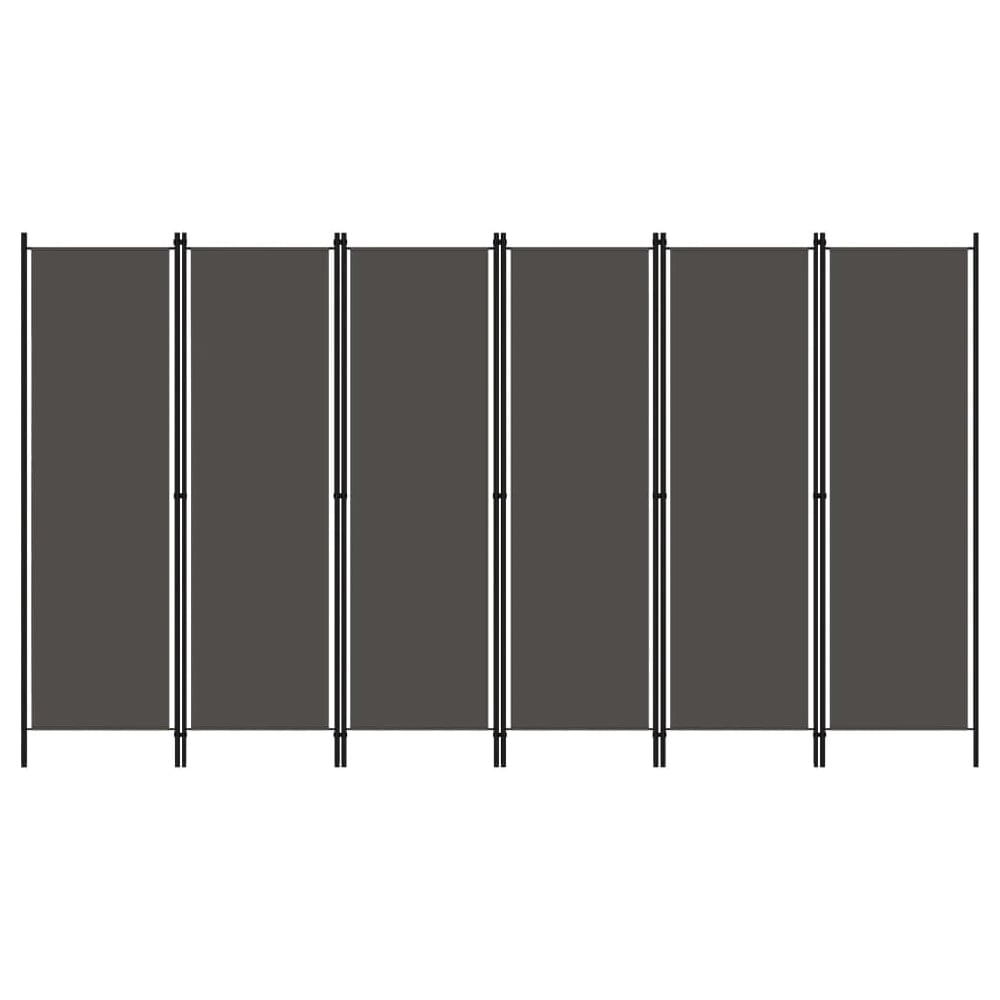 Read more about Celina fabric 6 panels 300cm x 180cm room divider in anthracite