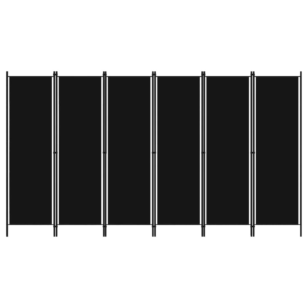 Read more about Celina fabric 6 panels 300cm x 180cm room divider in black
