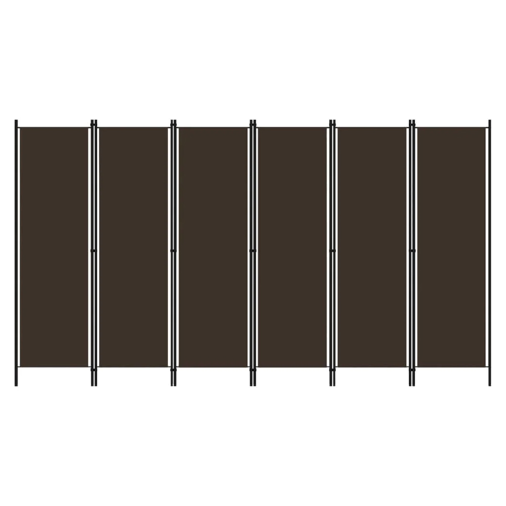 Read more about Celina fabric 6 panels 300cm x 180cm room divider in brown