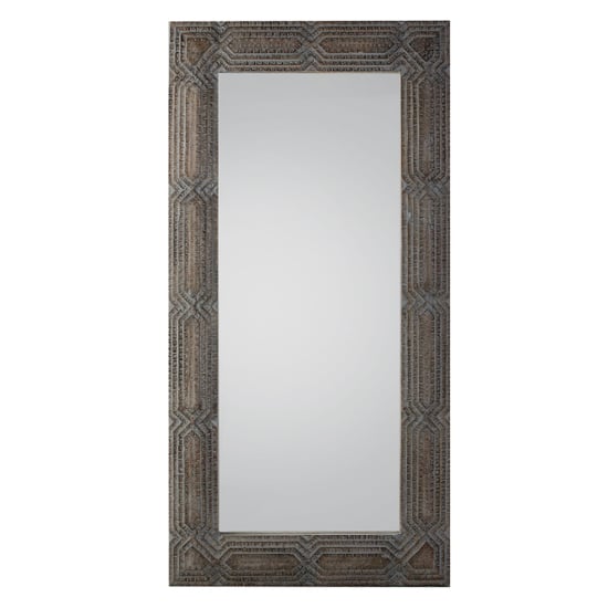 Read more about Celina leaner floor mirror in natural wooden frame