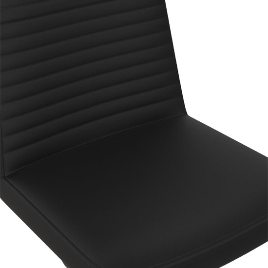 Celina Swivel Faux Leather Home And Office Chair In Black