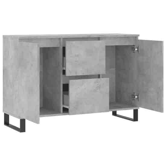 Celina Wooden Sideboard With 2 Doors 2 Drawers In Concrete Grey