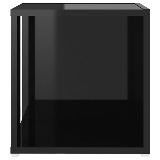 Celous Square High Gloss Side Table In Black_3