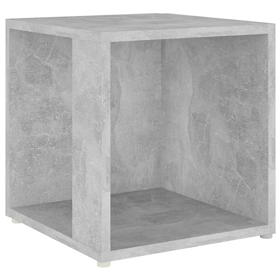 Celous Square Wooden Side Table In Concrete Effect