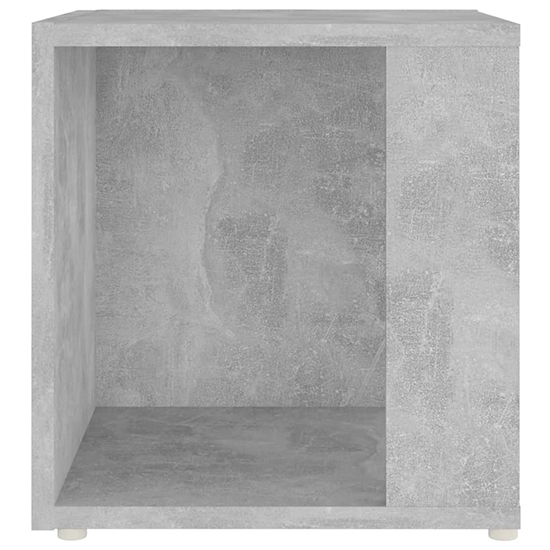 Celous Square Wooden Side Table In Concrete Effect
