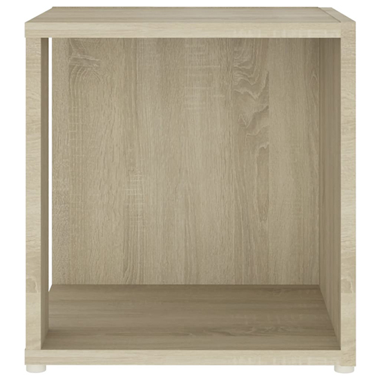 Celous Square Wooden Side Table In Sonoma Oak