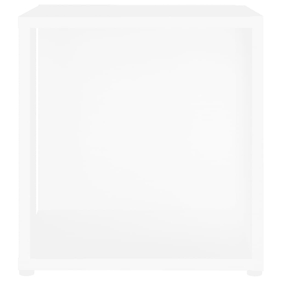 Celous Square Wooden Side Table In White