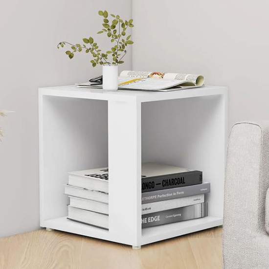 Read more about Celous square wooden side table in white