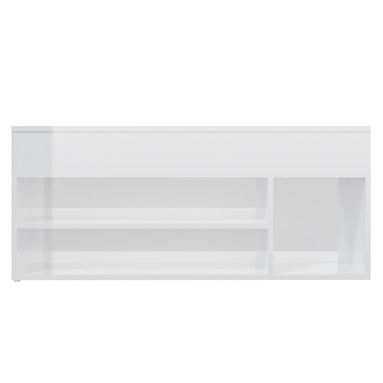 Cemach High Gloss Shoe Storage Bench In White_4