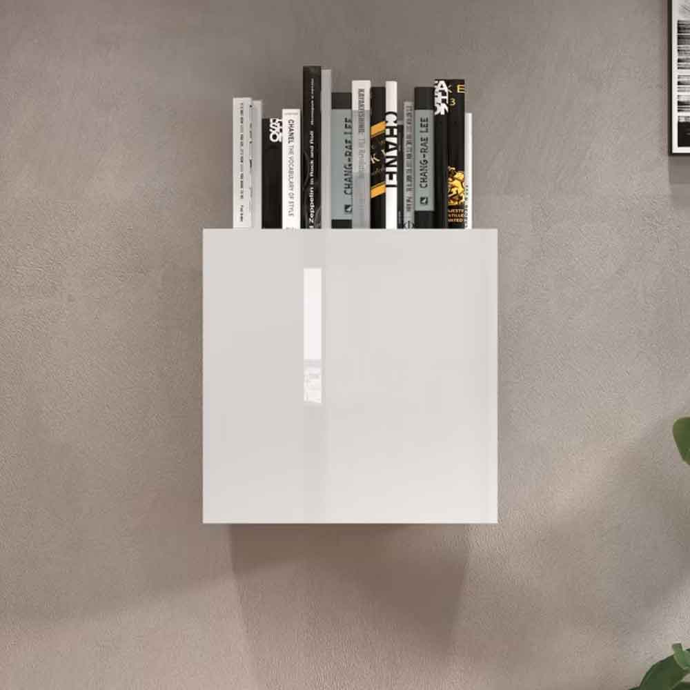 Centennial Wall Hung High Gloss Storage Cabinet With 1 Door In White