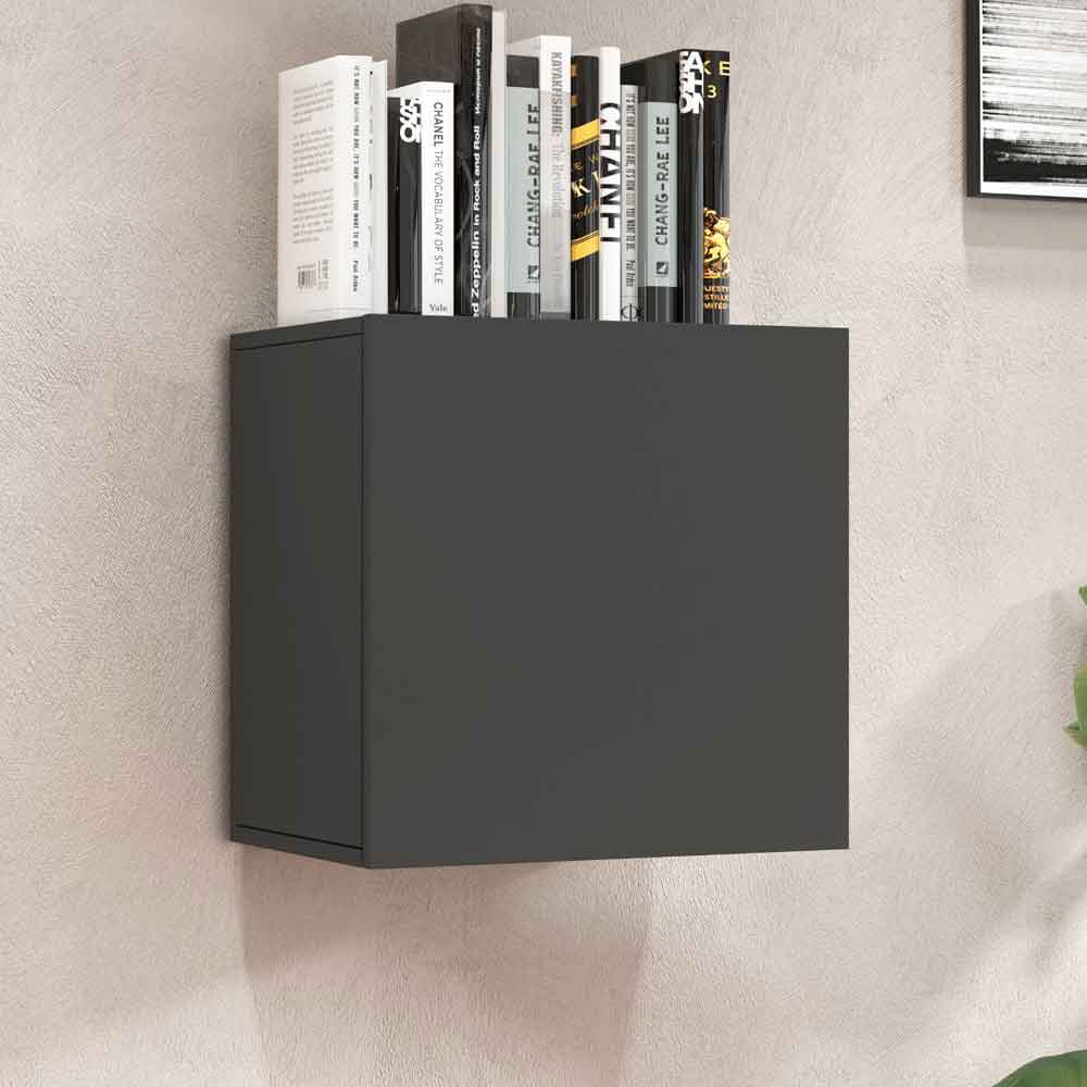 Centennial Wall Hung Wooden Storage Cabinet With 1 Door In Anthracite