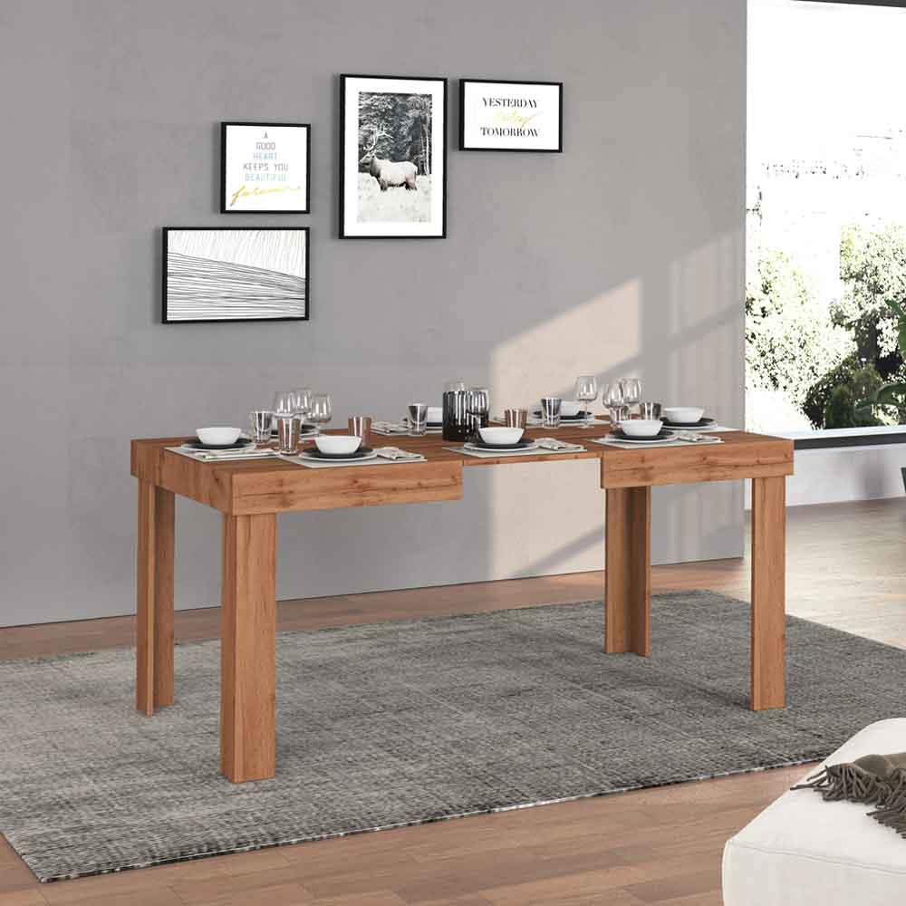 Centennial Wooden Extending Dining Table In Wotan Oak