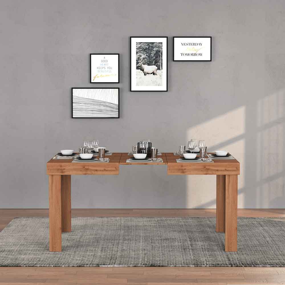 Centennial Wooden Extending Dining Table In Wotan Oak