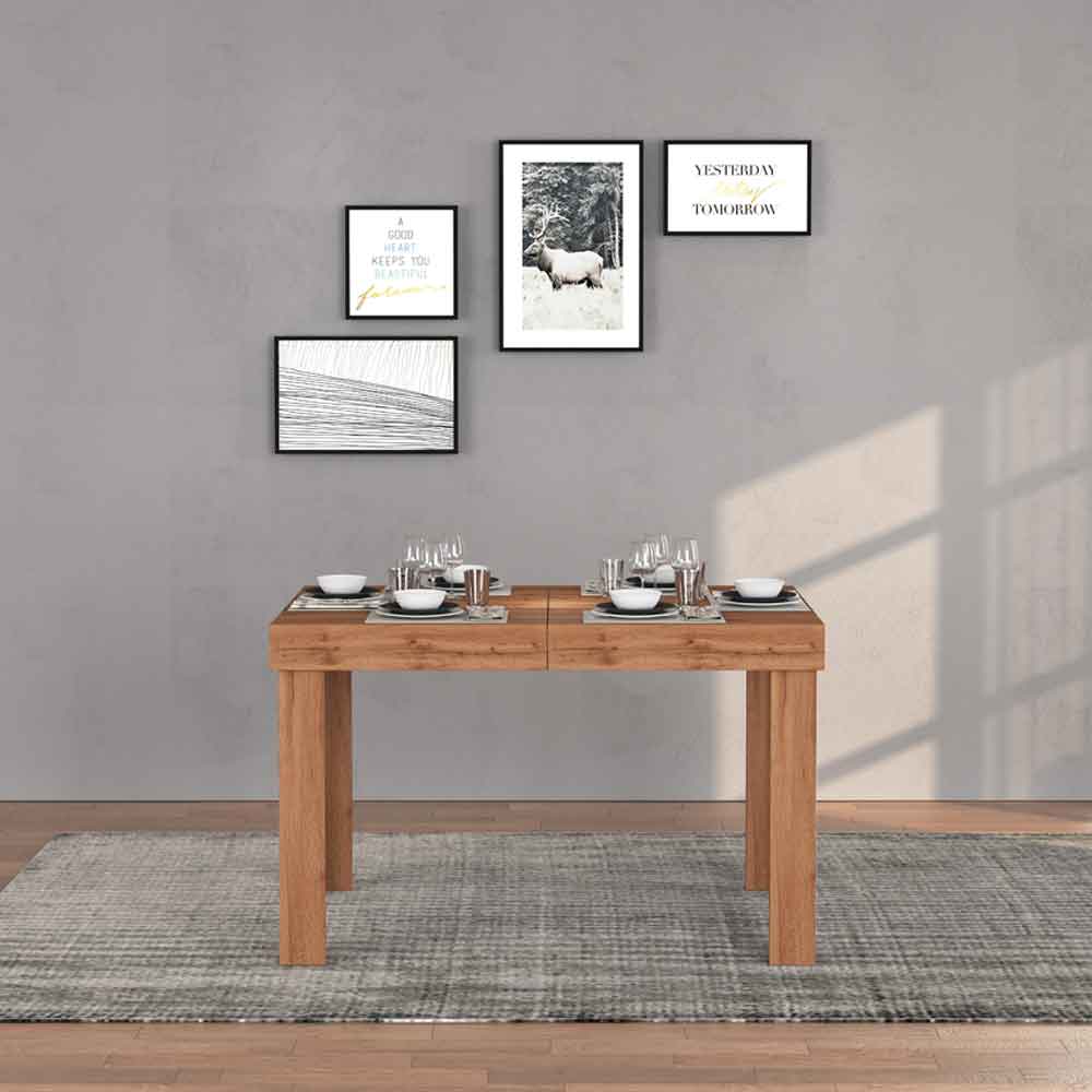 Centennial Wooden Extending Dining Table In Wotan Oak