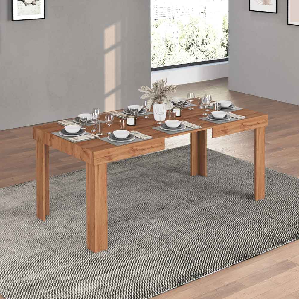 Centennial Wooden Extending Dining Table In Wotan Oak