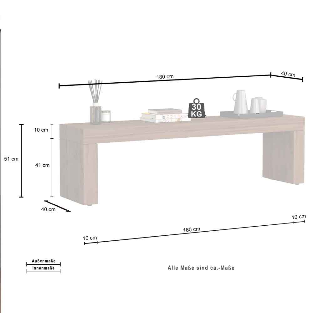 Centennial Wooden Rectangular TV Stand In Wotan Oak