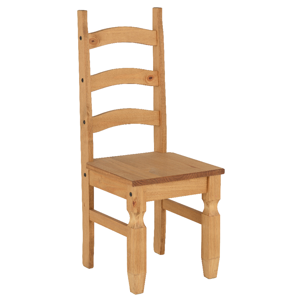 Central Oak Wooden Dining Chairs In Pair