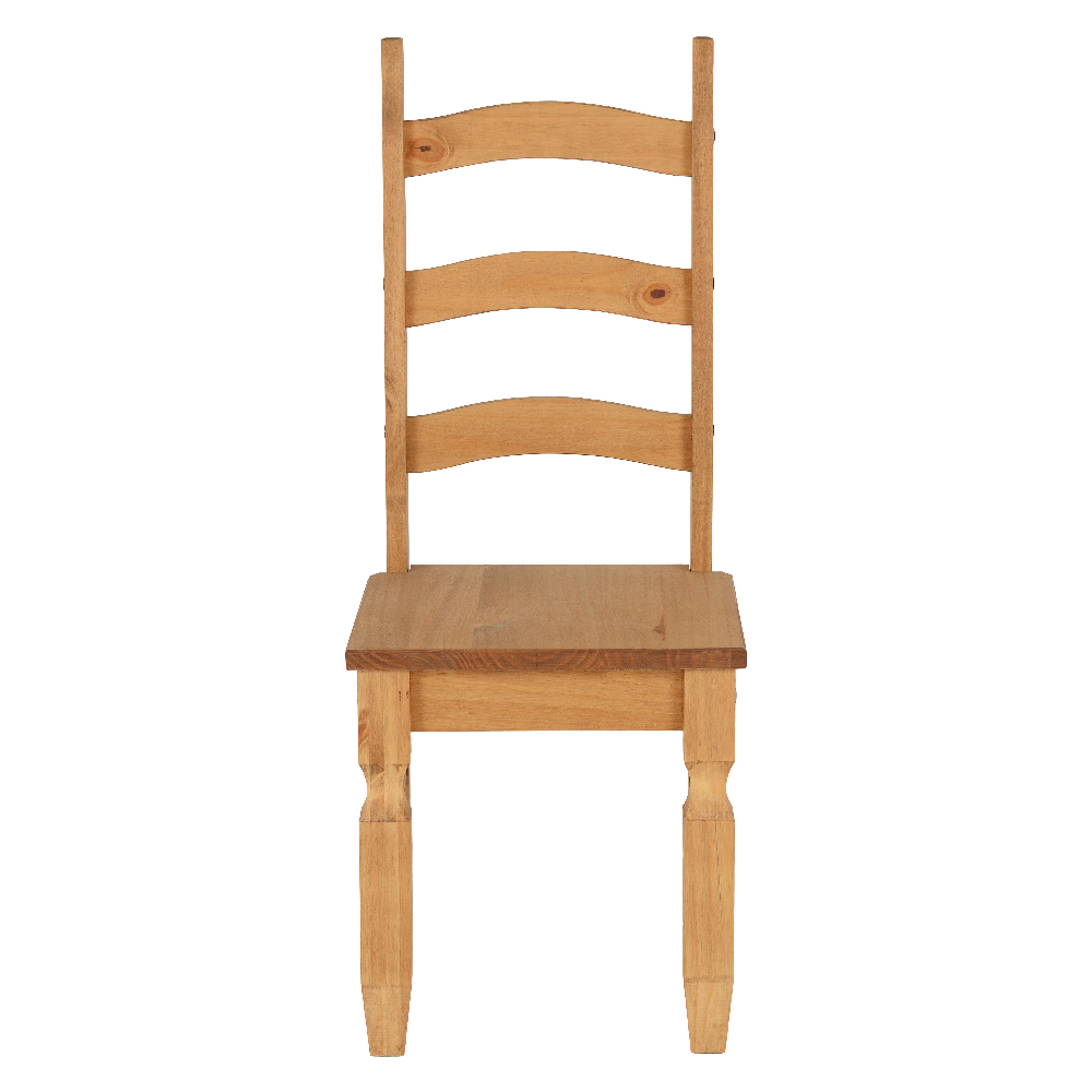 Central Oak Wooden Dining Chairs In Pair