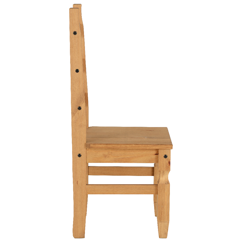 Central Oak Wooden Dining Chairs In Pair