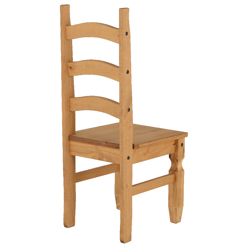 Central Oak Wooden Dining Chairs In Pair