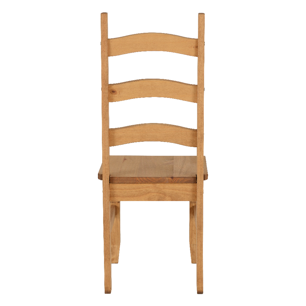 Central Oak Wooden Dining Chairs In Pair