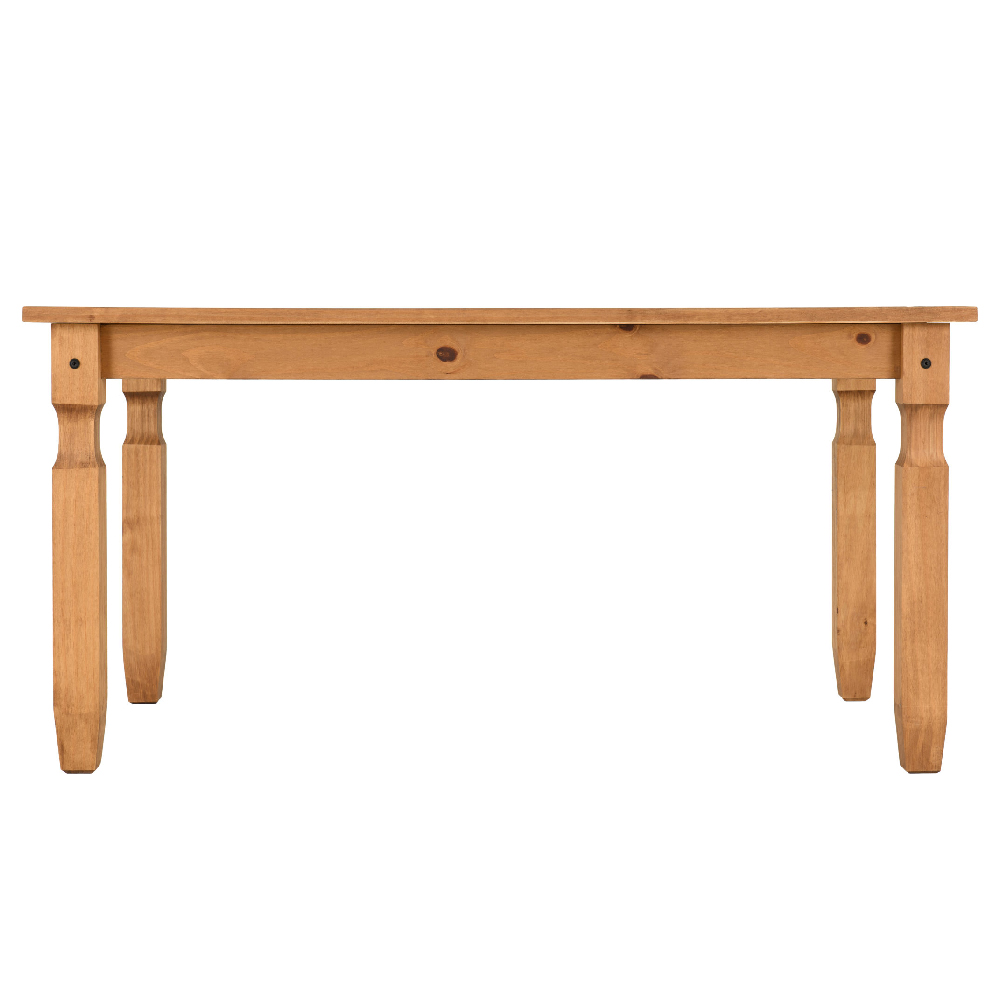 Central Rectangular Wooden Dining Table With 4 Oak Chairs