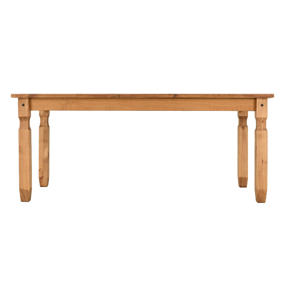 Central Rectangular Wooden Dining Table With 6 Oak Chairs