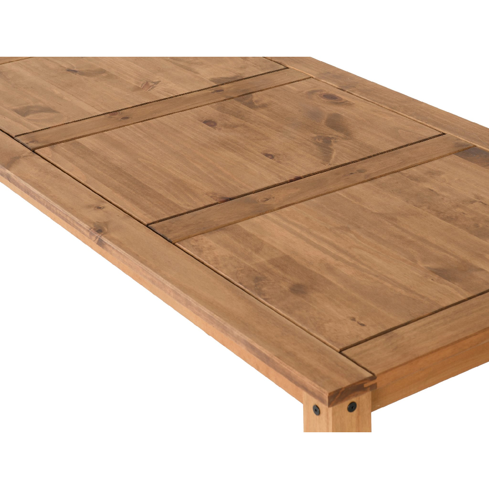 Central Rectangular Wooden Dining Table With 6 Oak Chairs
