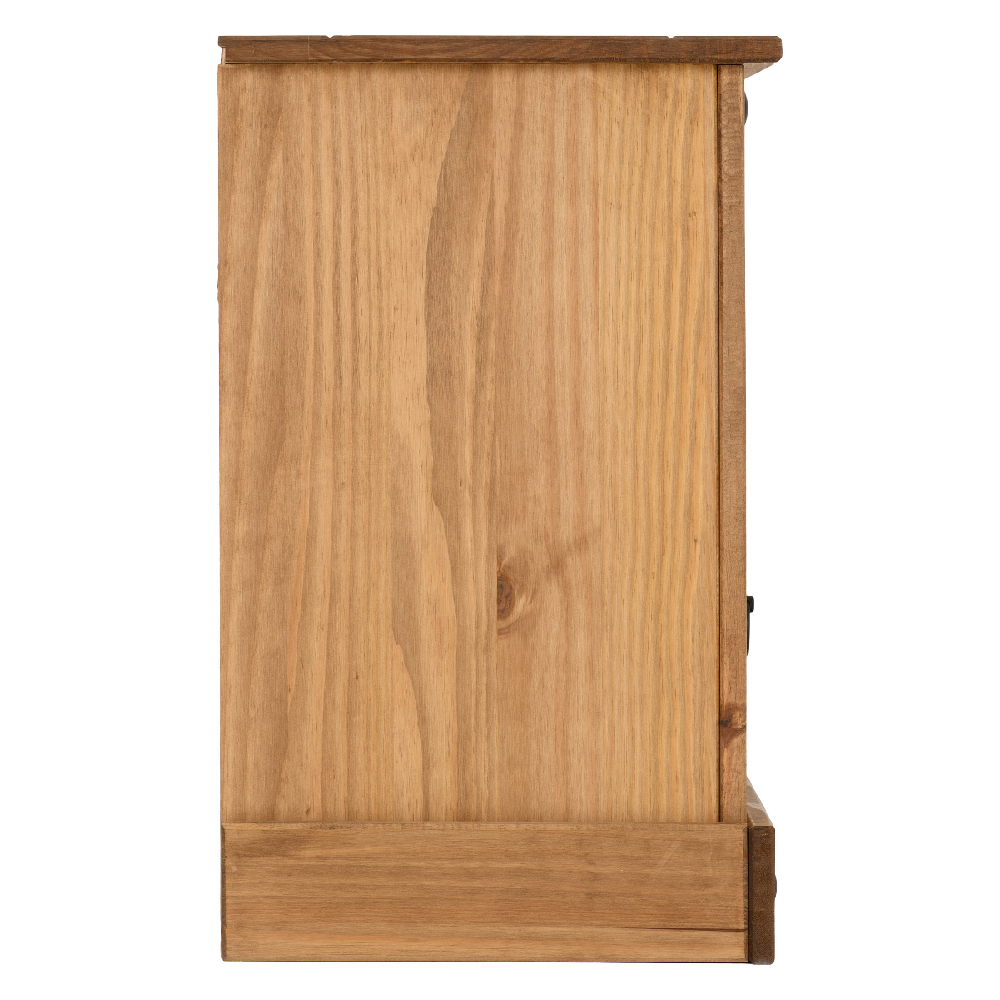 Central Wooden Bedside Cabinet With 1 Door 1 Drawer In Oak