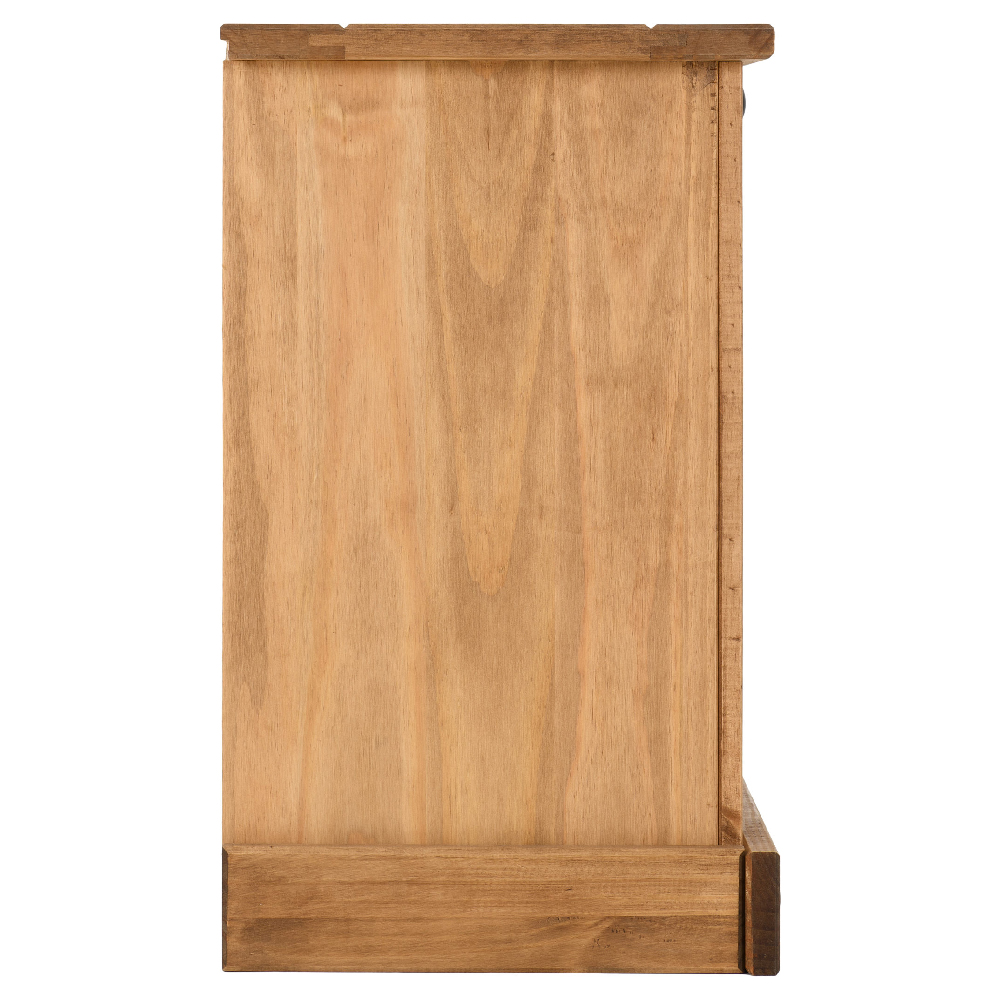 Central Wooden Bedside Cabinet With 3 Drawers In Oak