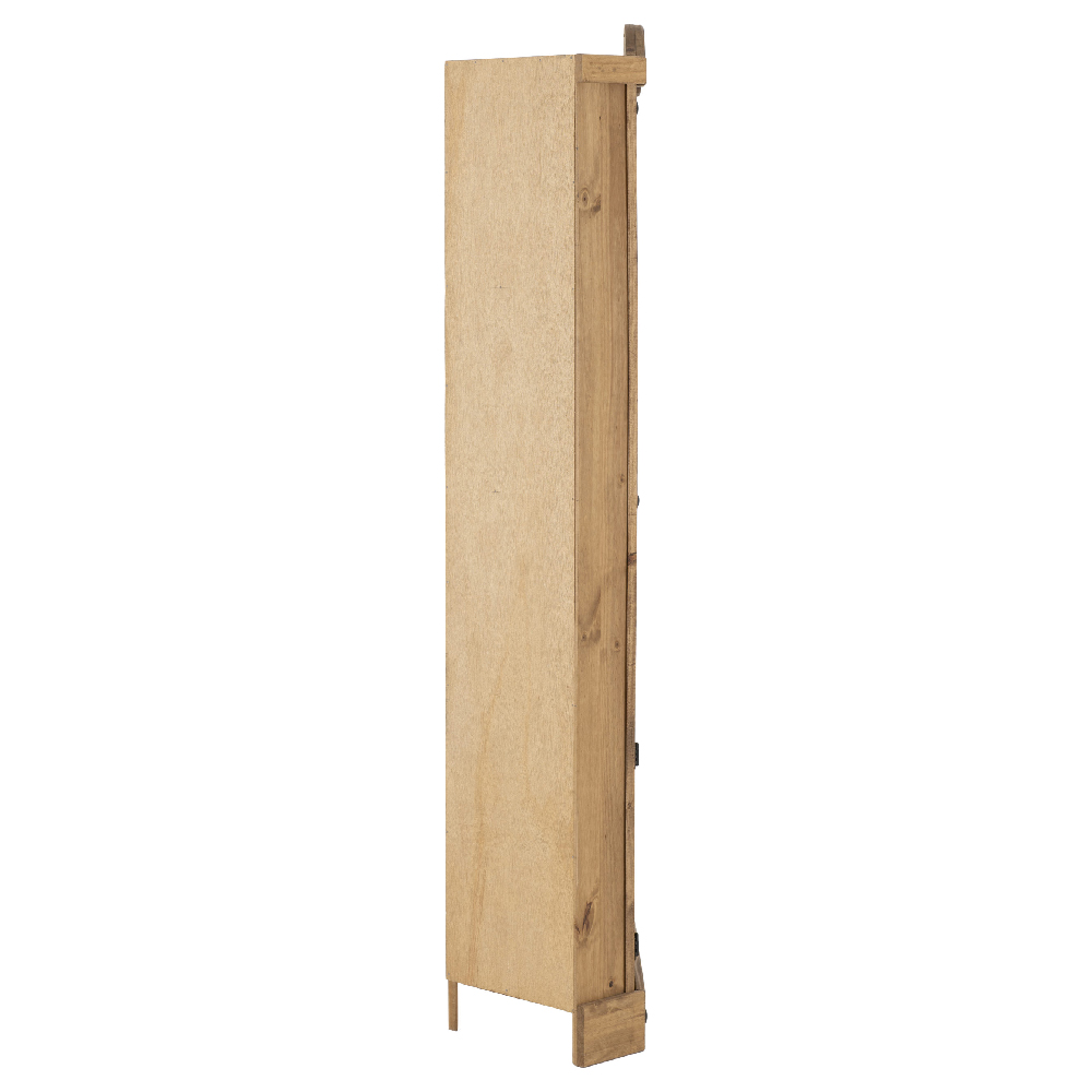 Central Wooden Bookcase With 1 Door 3 Shelves In Oak