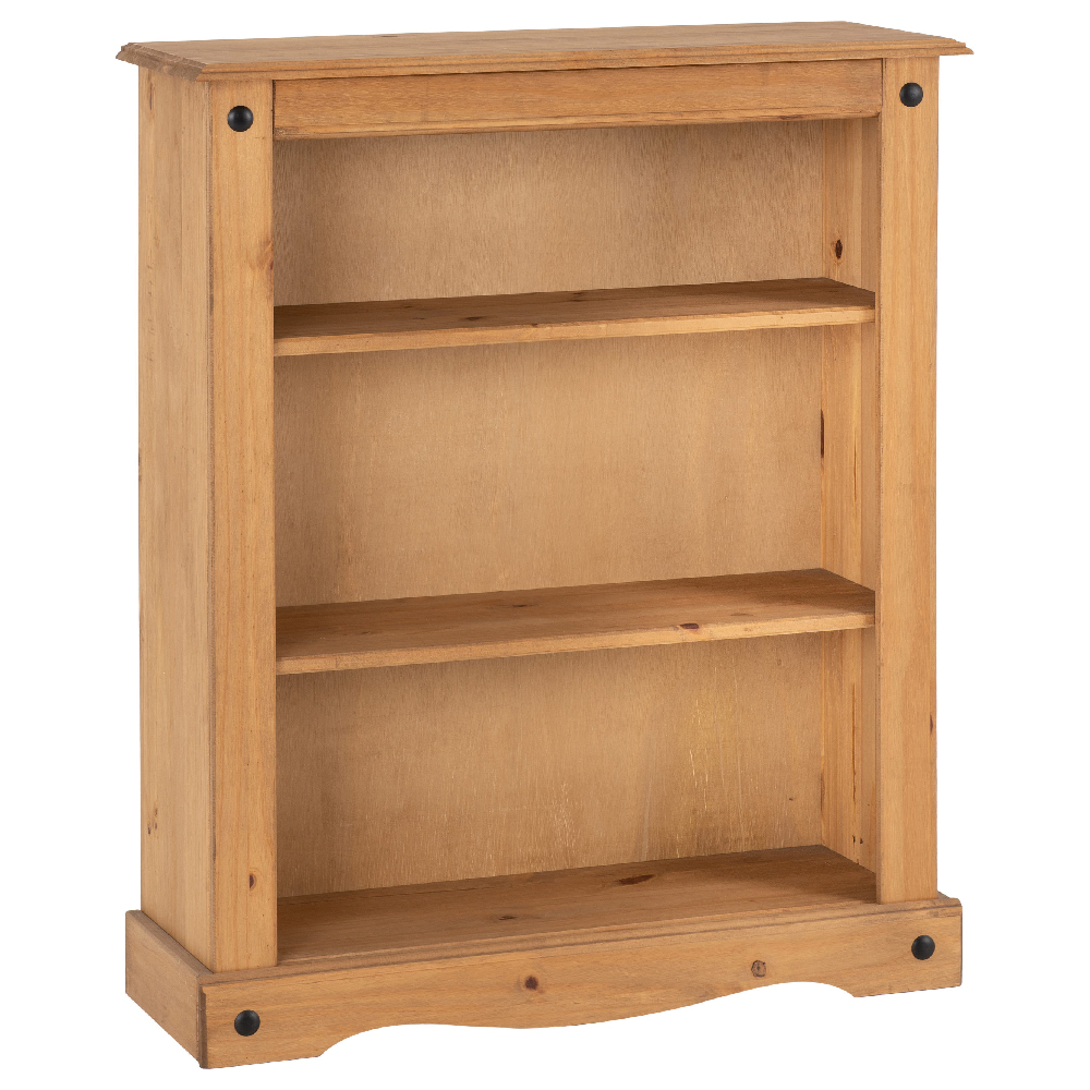 Central Wooden Bookcase With 3 Shelves In Oak