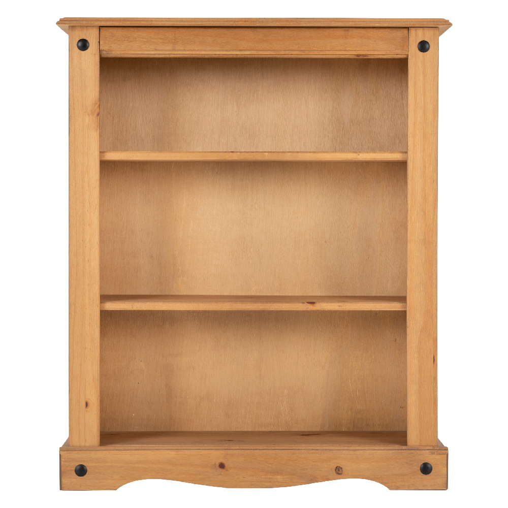 Central Wooden Bookcase With 3 Shelves In Oak