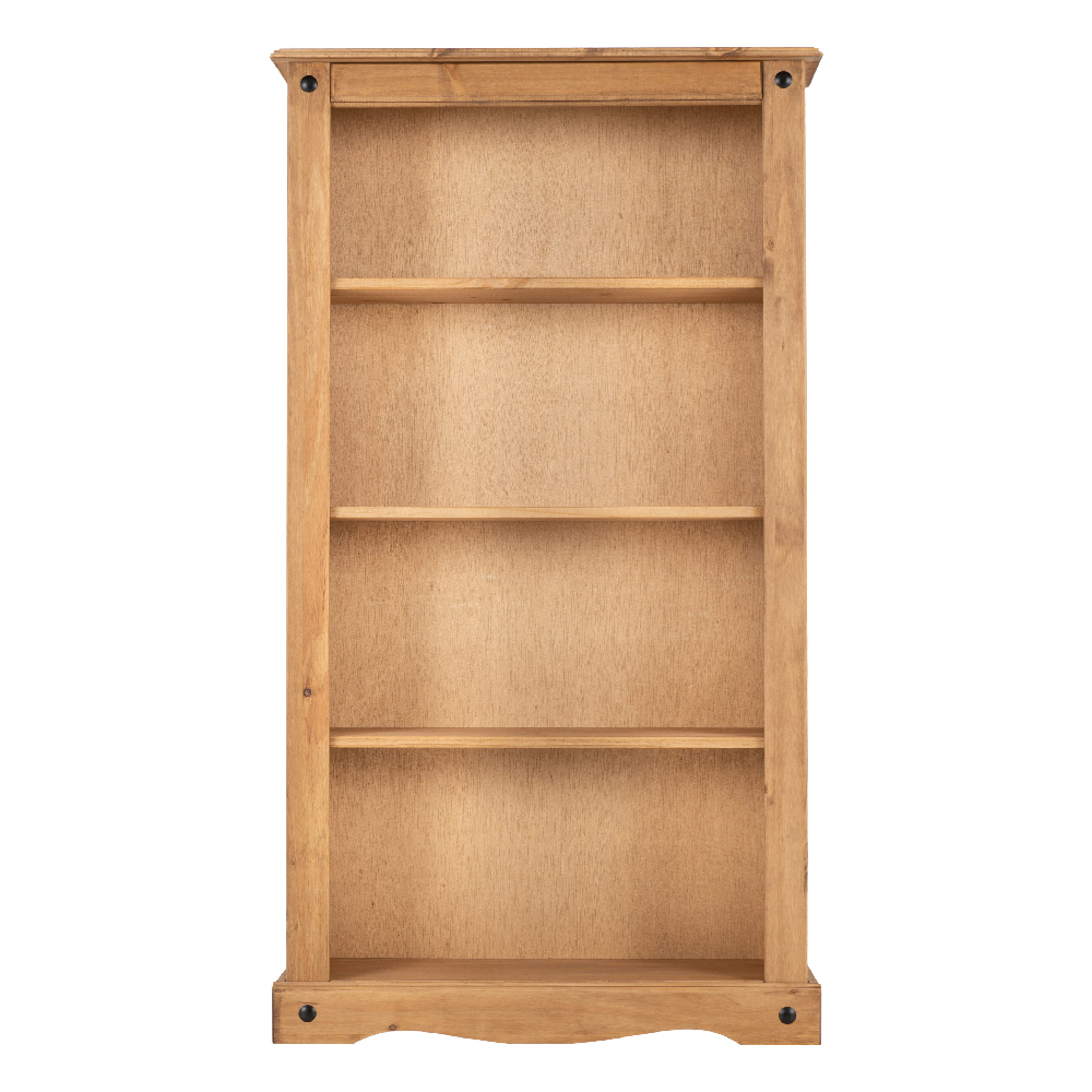 Central Wooden Bookcase With 4 Shelves In Oak