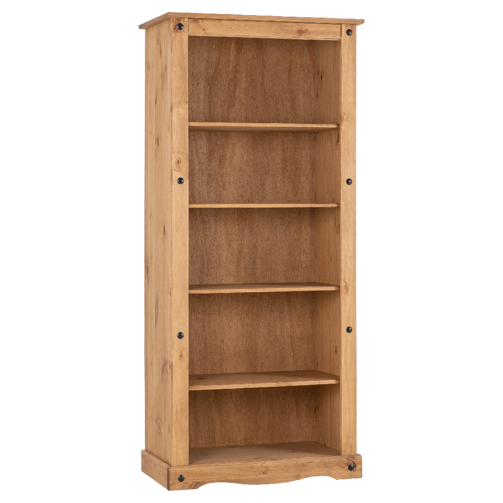 Central Wooden Bookcase With 5 Shelves In Oak
