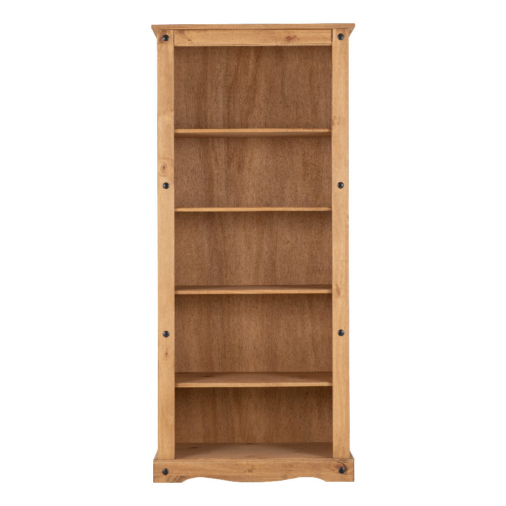 Central Wooden Bookcase With 5 Shelves In Oak