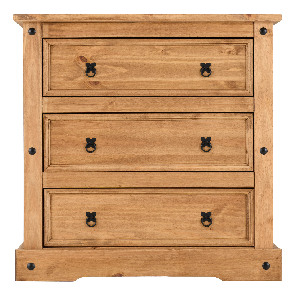 Central Wooden Chest Of 3 Drawers In Oak