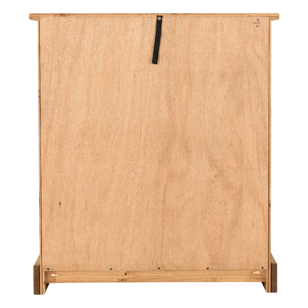Central Wooden Chest Of 4 Drawers Wide In Oak