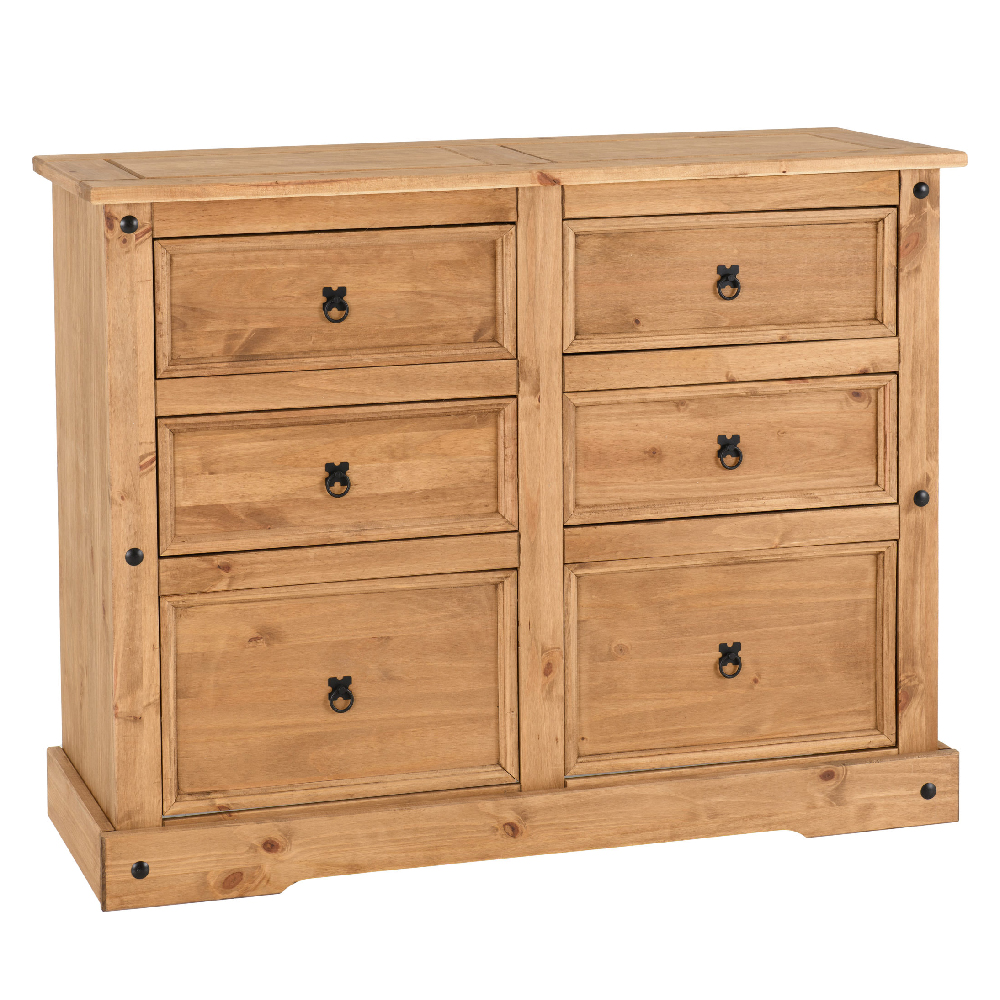 Central Wooden Chest Of 6 Drawers In Oak